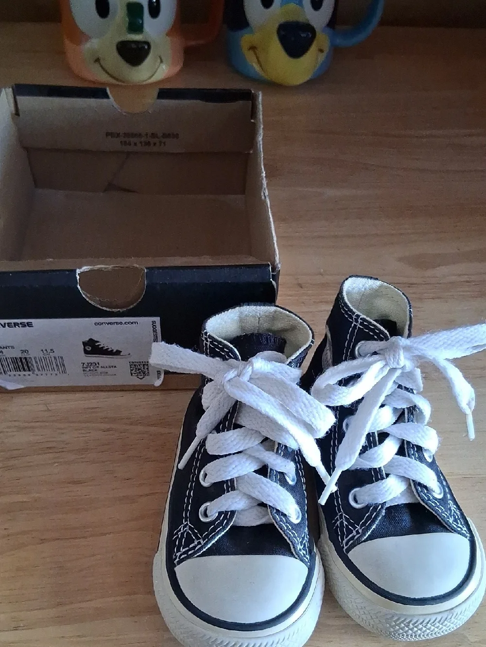Converse Allstars Hightops Infant Sneakers 4 Black
